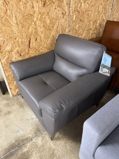 Abbyson Grey Leather Chair
