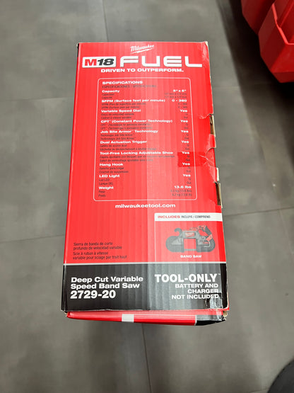Milwaukee Deep Cut Variable Speed Band Saw - 2729-20 (New)