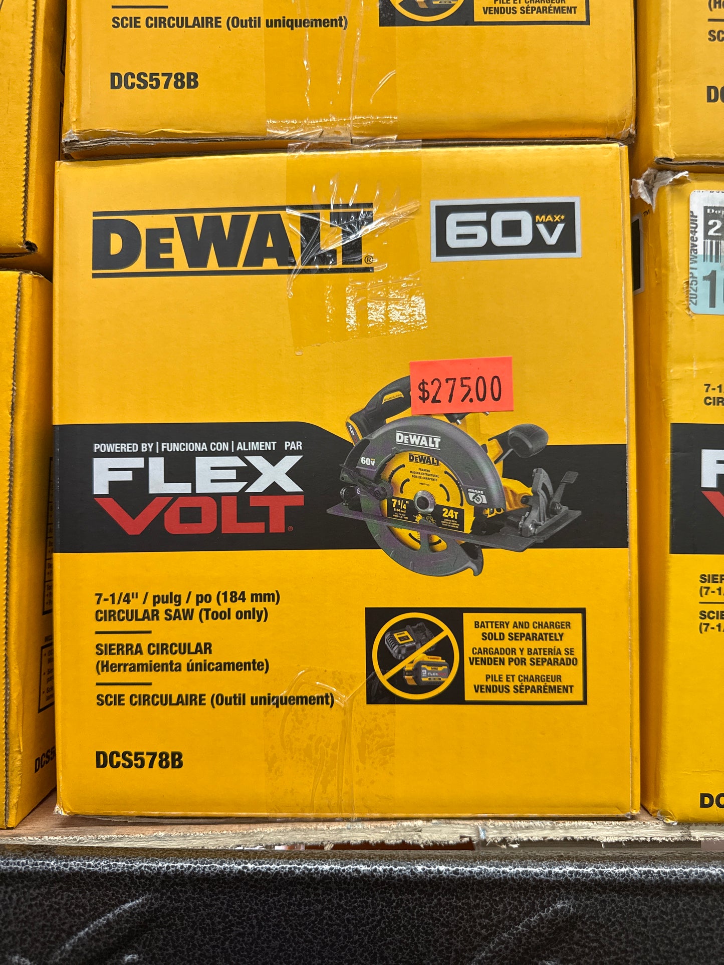 FLEXVOLT 60V MAX Cordless Brushless 7-1/4 in. Circular Saw with Brake (Tool Only)