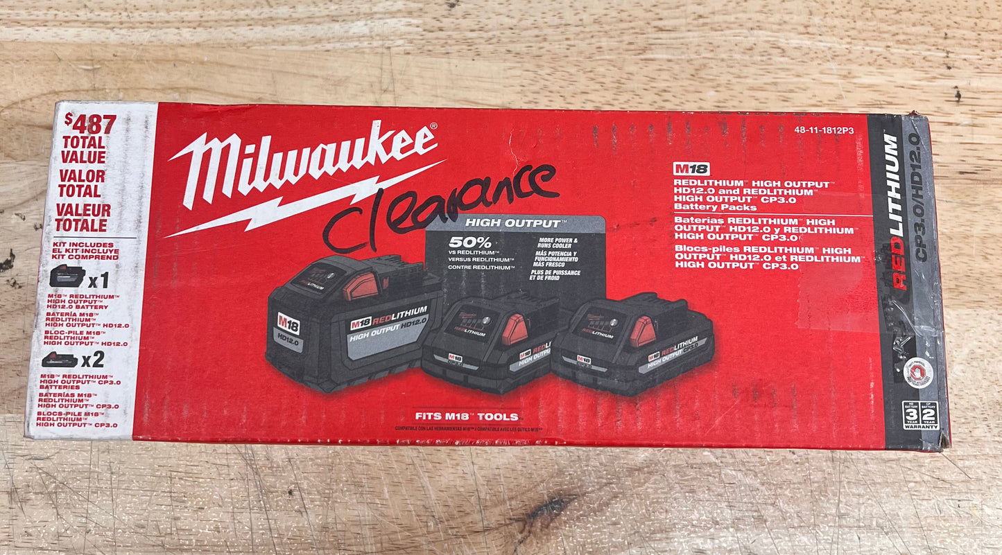 REDLITHIUM HIGH OUTPUT HD12.0 and REDLITHIUM HIGH OUTPUT CP3.0 Battery Packs