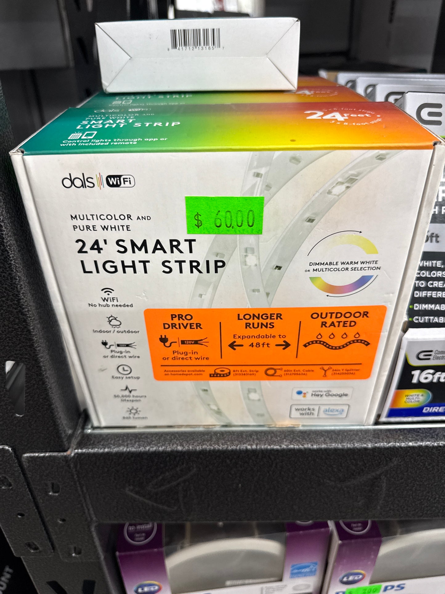 Dals Multicolor and Pure White 24ft Smart Light Strip