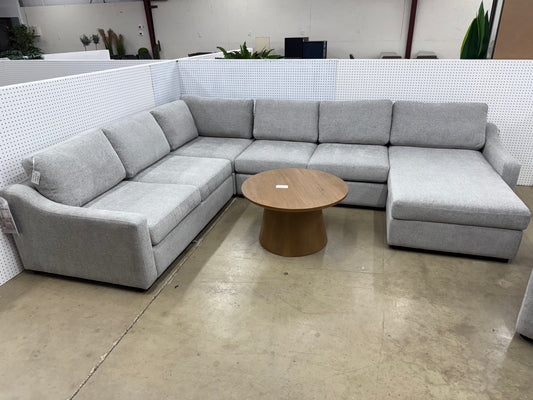 Abbyson Larissa Chaise Sectional (Grey) *Pick-Up Only*
