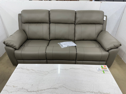 Abbyson Braylen Grey Leather Reclining Sofa *Pick-Up Only