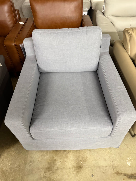 Abbyson Grey/Light Blue Slipcover Chair