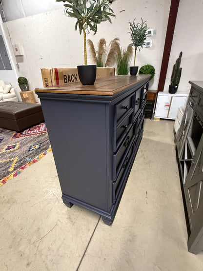 Navy Blue Dresser with Mirror