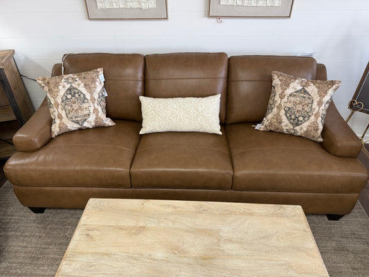 Abbyson Merona Brown Leather Sofa *pick up only*