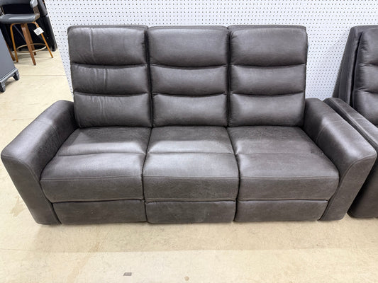 Abbyson Bentley Gray Fabric Recliner Sofa *pick up only*
