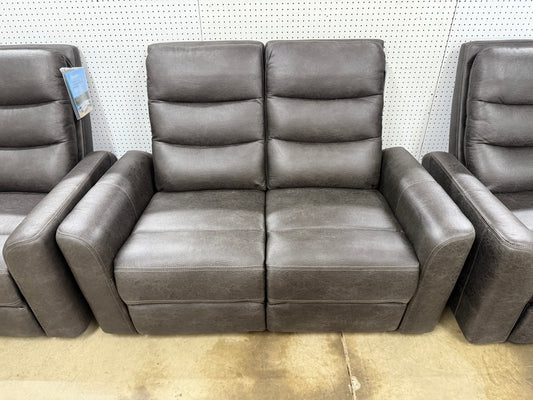 Abbyson Bentley Gray Fabric Reclining Loveseat *pick up only*