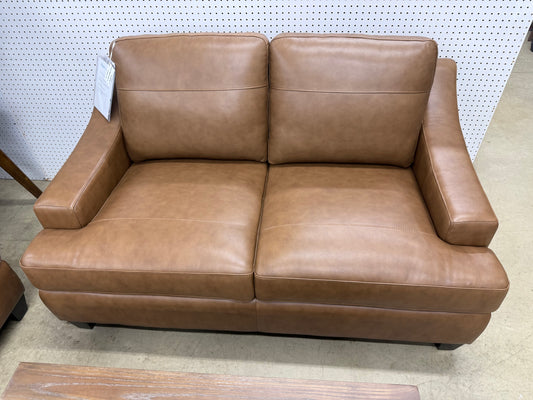Abbyson Merona Brown Leather Loveseat *pick up only*