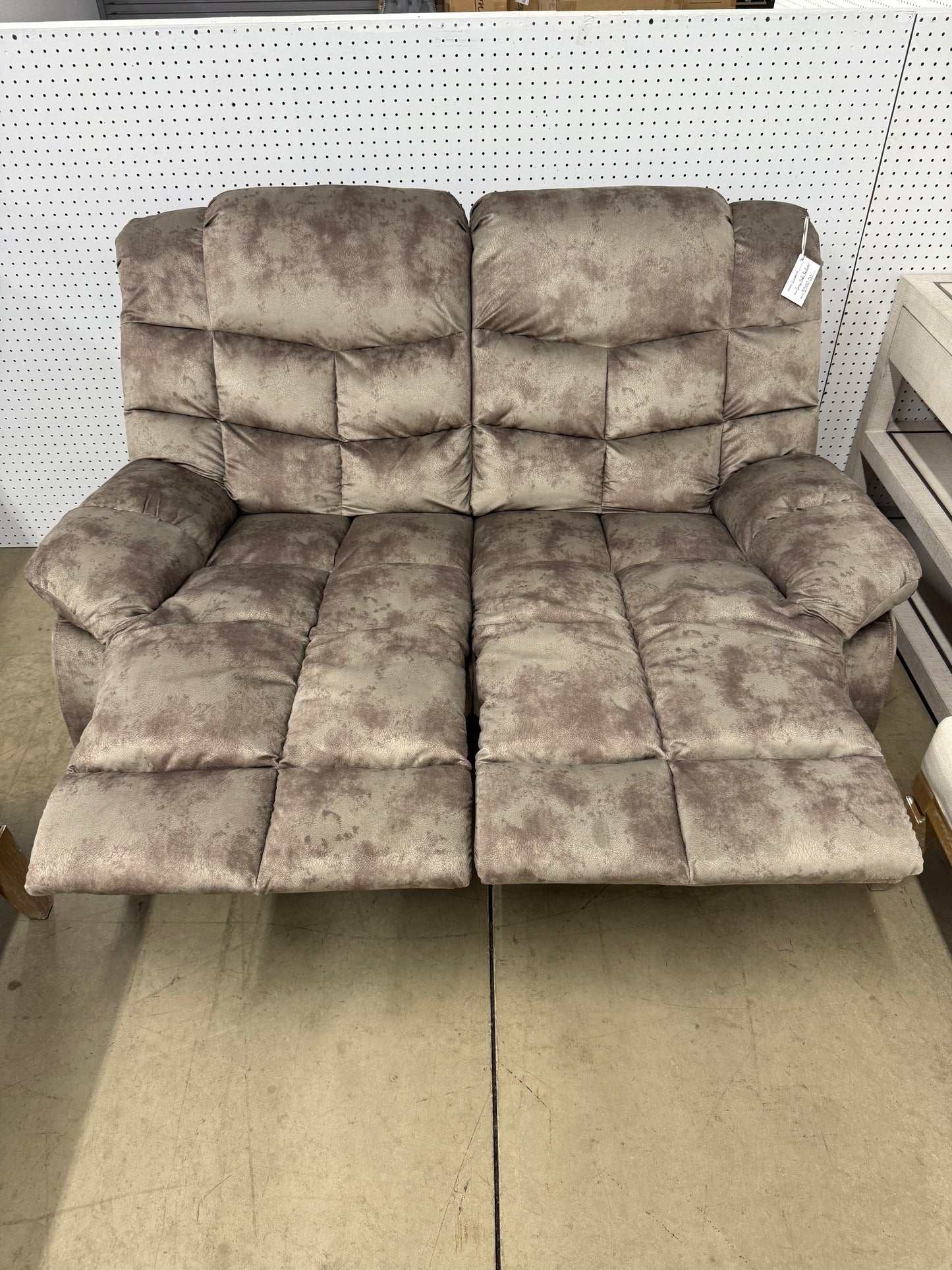 Grey/Brown Reclining Loveseat *pick up only*