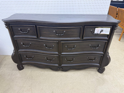 Black/Brown Wooden Dresser & Chest of Drawers Set *pick up only*
