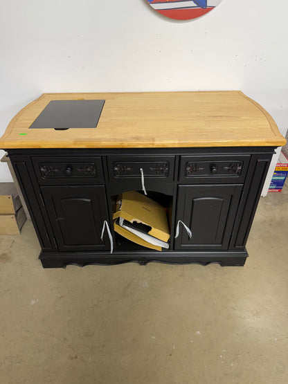 Wooden/Black Kitchen Island *pick up only*