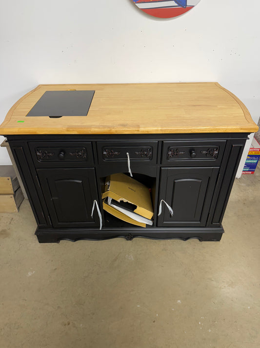 Wooden/Black Kitchen Island *pick up only*