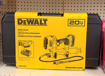 DeWalt 20V MAX Cordless Variable Speed Grease Gun, (1) 20V 4.0Ah Battery, and Charger