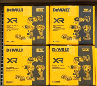 DEWALT 3-Tool 20-Volt Max Brushless Power Tool Combo Kit with Soft Case (2-Batteries and charger Included)