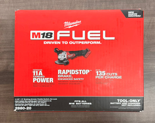 Milwaukee M18 FUEL 4-1/2" Braking Grinder (Tool Only)