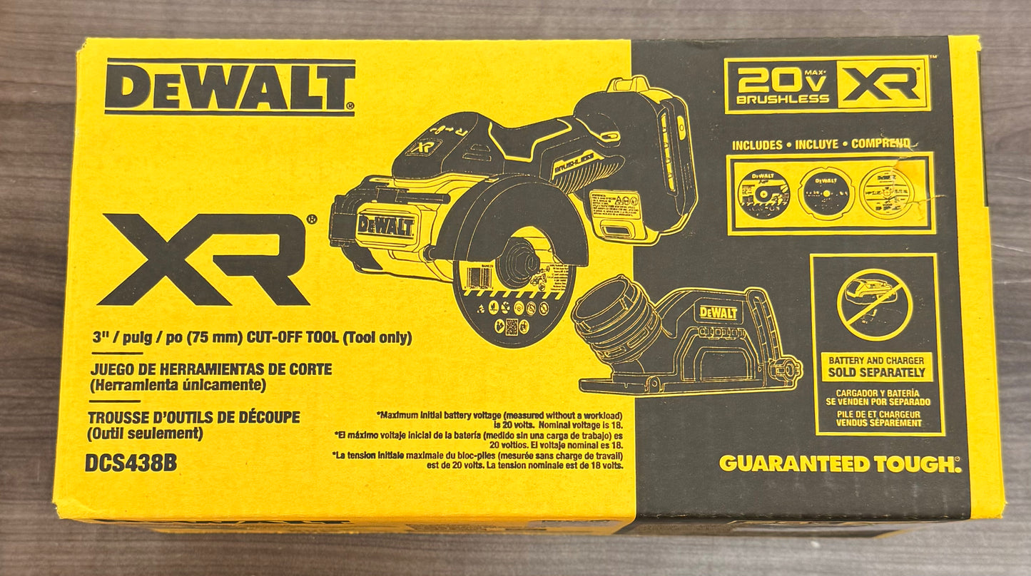 DeWalt XR 20V MAX  3" Brushless Cut Off Tool (Tool Only)
