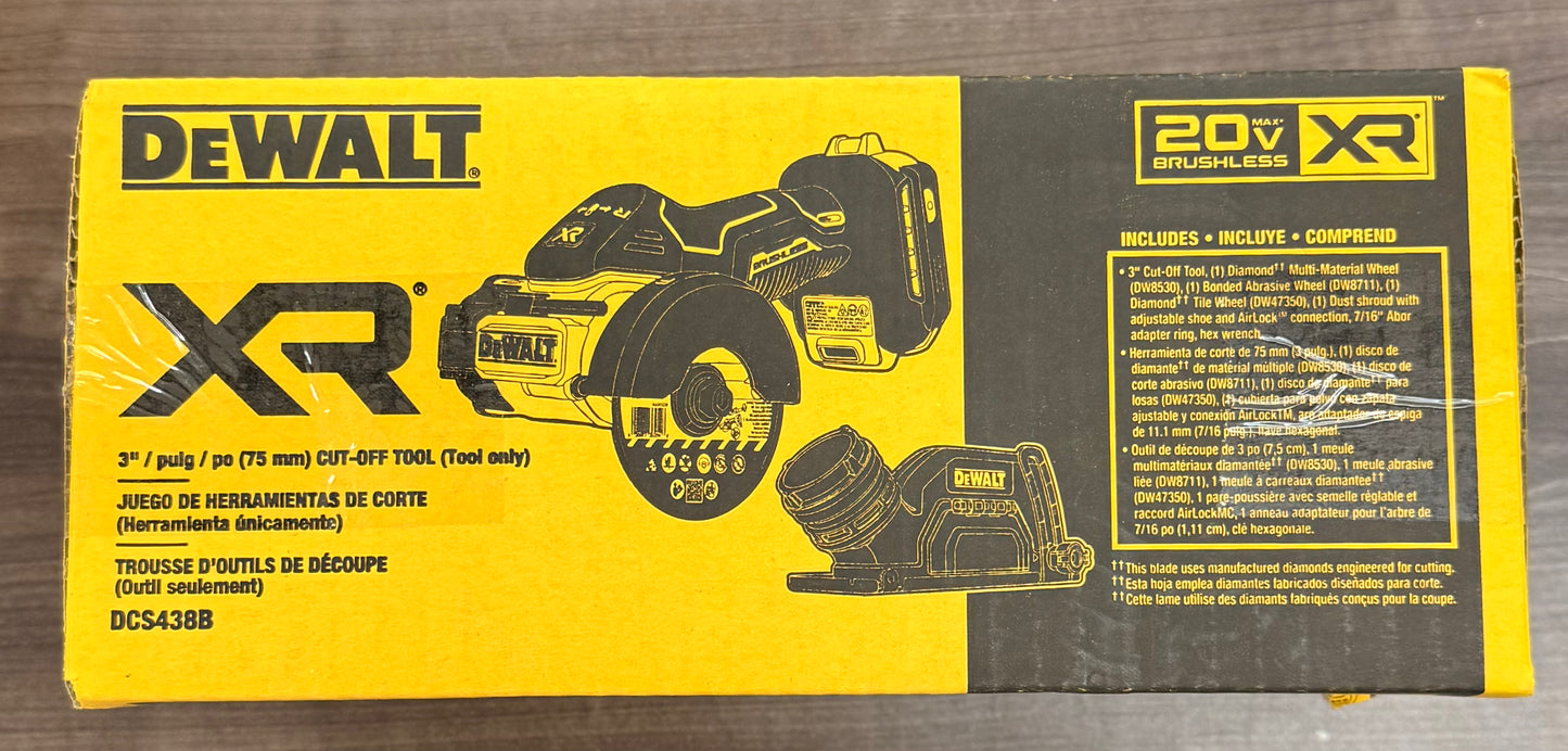 DeWalt XR 20V MAX  3" Brushless Cut Off Tool (Tool Only)
