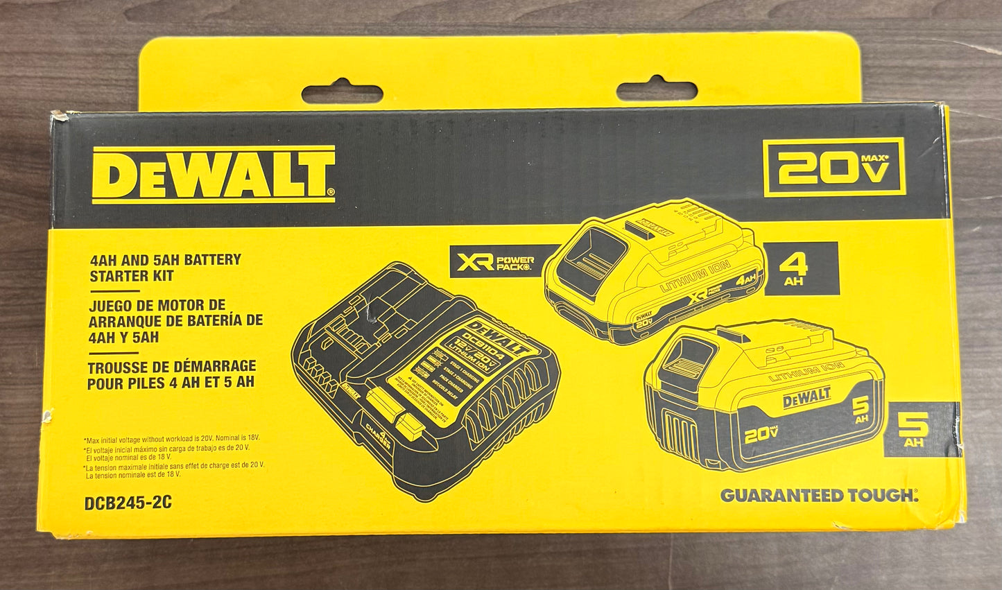 DeWalt 20V MAX XR Power Pack 4AH and 5AH Battery Starter Kit