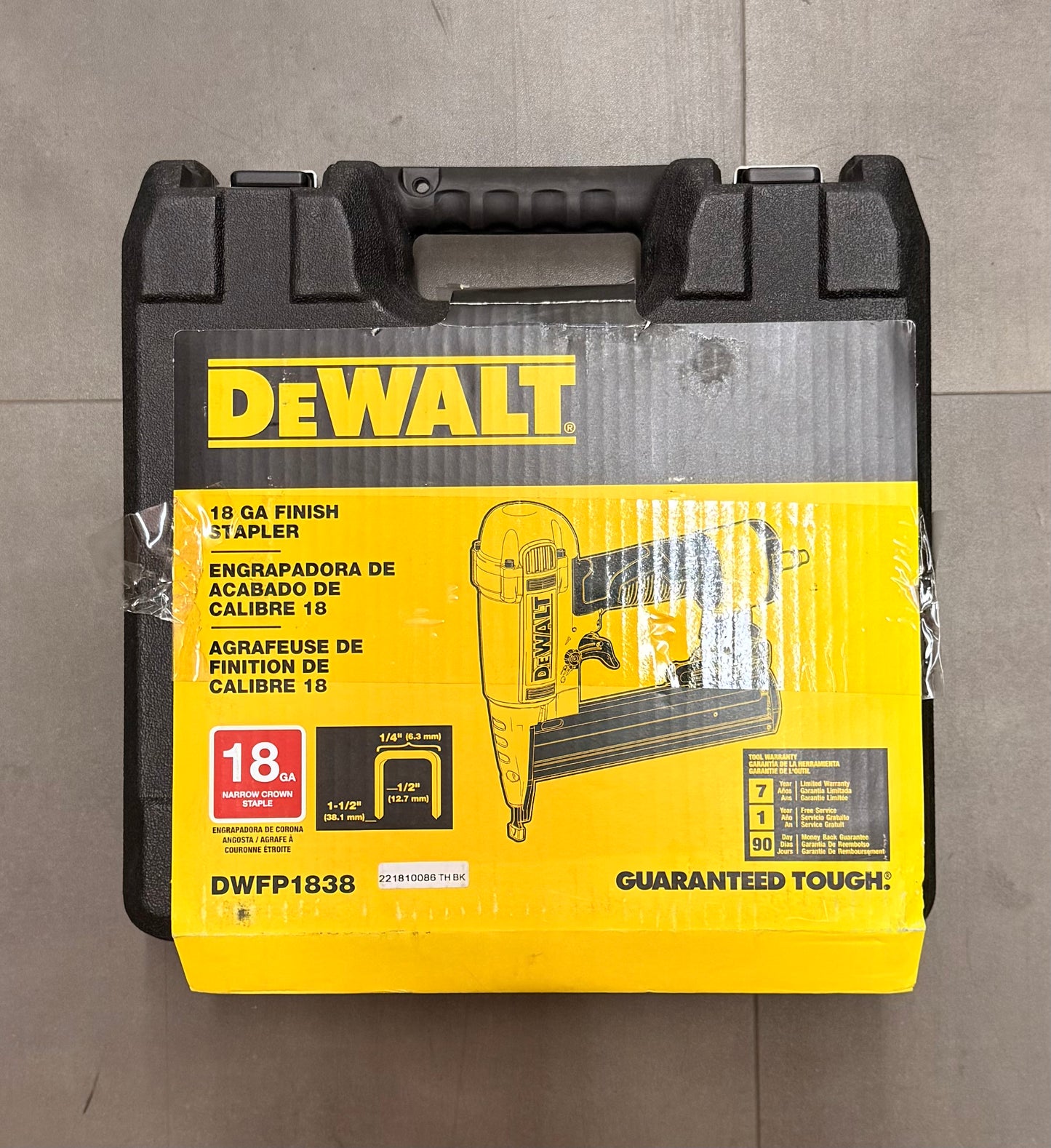 DEWALT Pneumatic 18-Gauge 1/4 in. Crown Corded Stapler