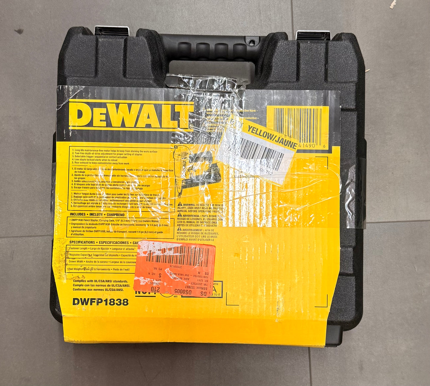 DEWALT Pneumatic 18-Gauge 1/4 in. Crown Corded Stapler