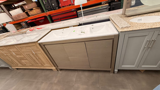 Small His & Hers Vanity with Cabinet Storage *Pick Up Only*