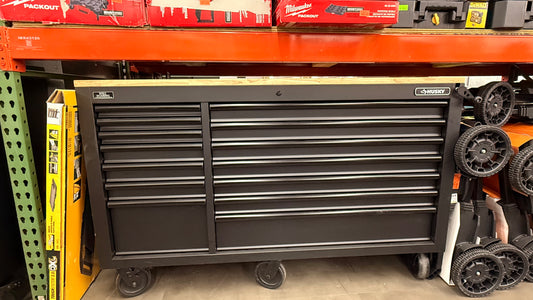 HUSKY Job Site Metal Tool Box with Wooden Top *Pick up only*