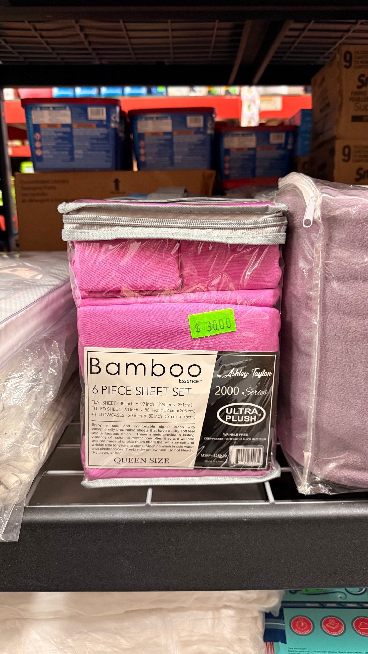 Ashley Taylor Bamboo 6 Piece Queen Size Sheet Set