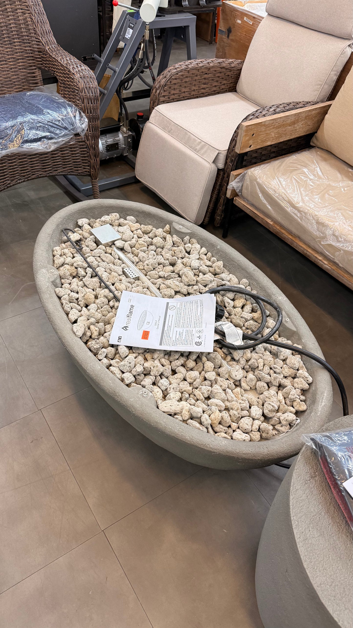 RealFlame Oval Propane Fire Bowl *pick up only*