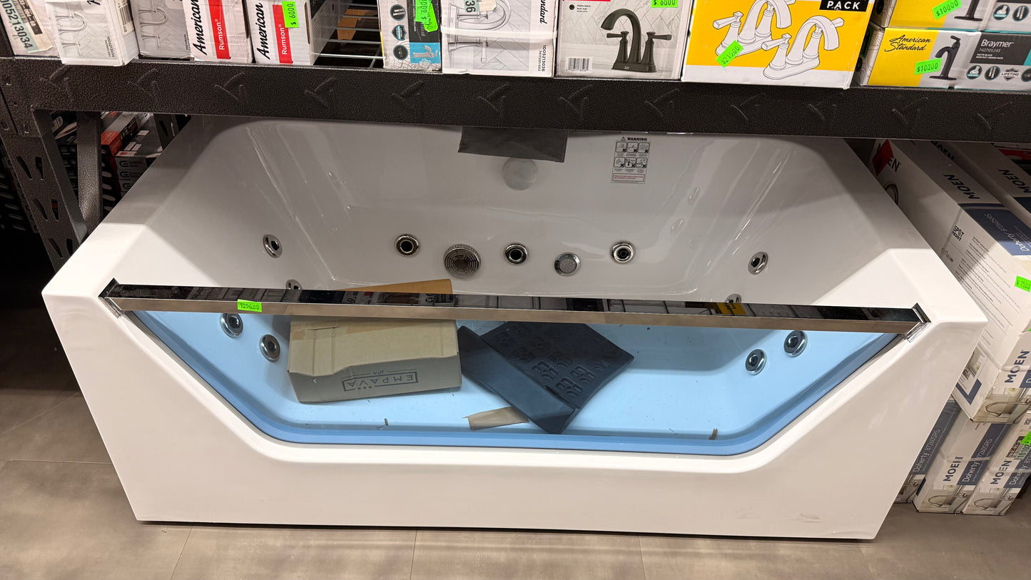 Empava 67" Alcove LED Whirlpool Bathtub *pick up only*