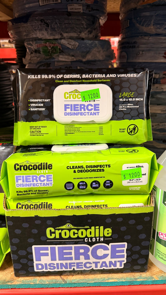 Crocodile Cloth Fierce Disinfectant Wipes (80ct.)