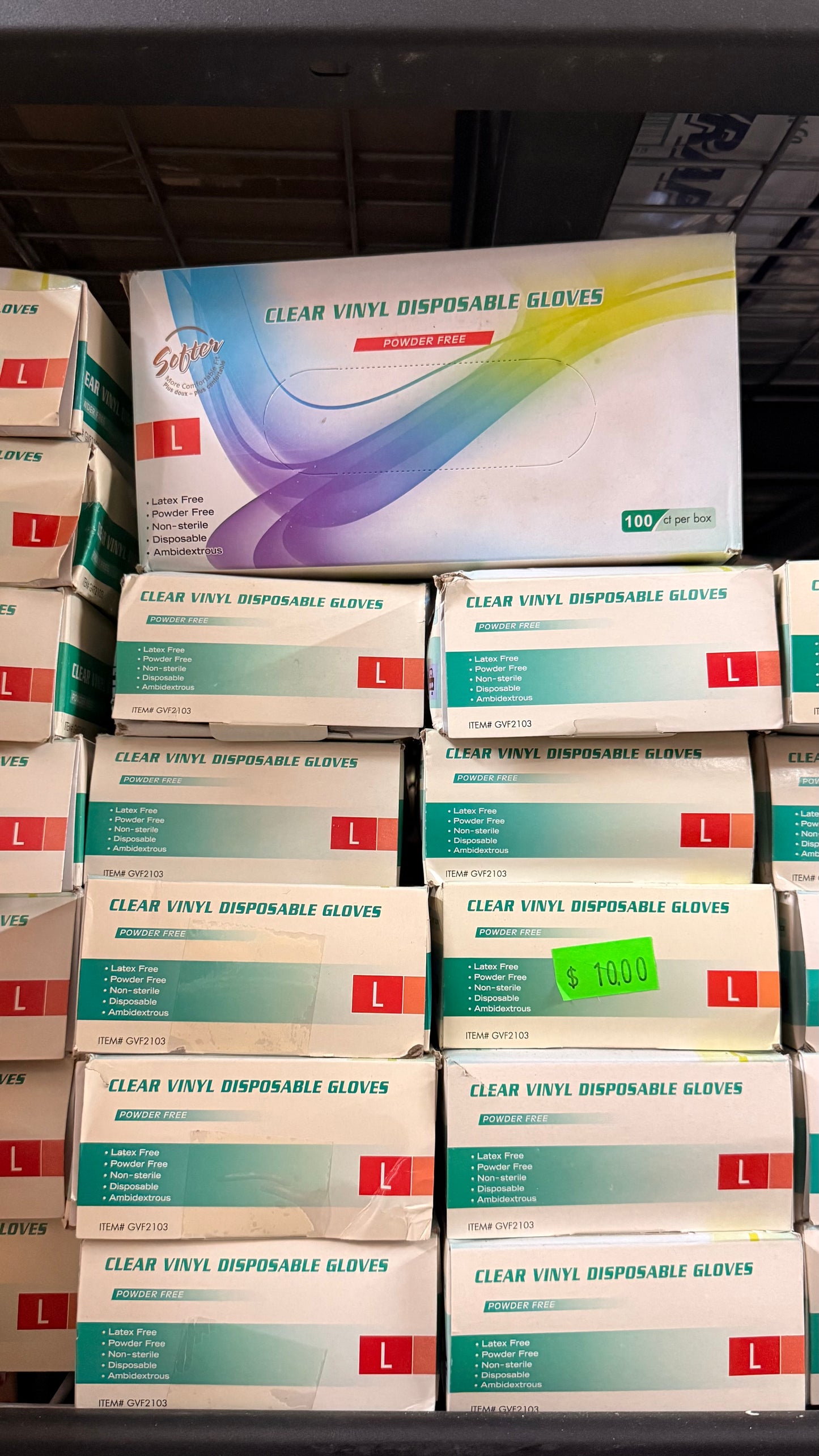 Clear Vinyl Disposable Gloves 100ct *pick up only*
