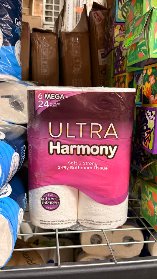 Ultra Harmony Toilet Paper 6 Mega Rolls *pick up only*