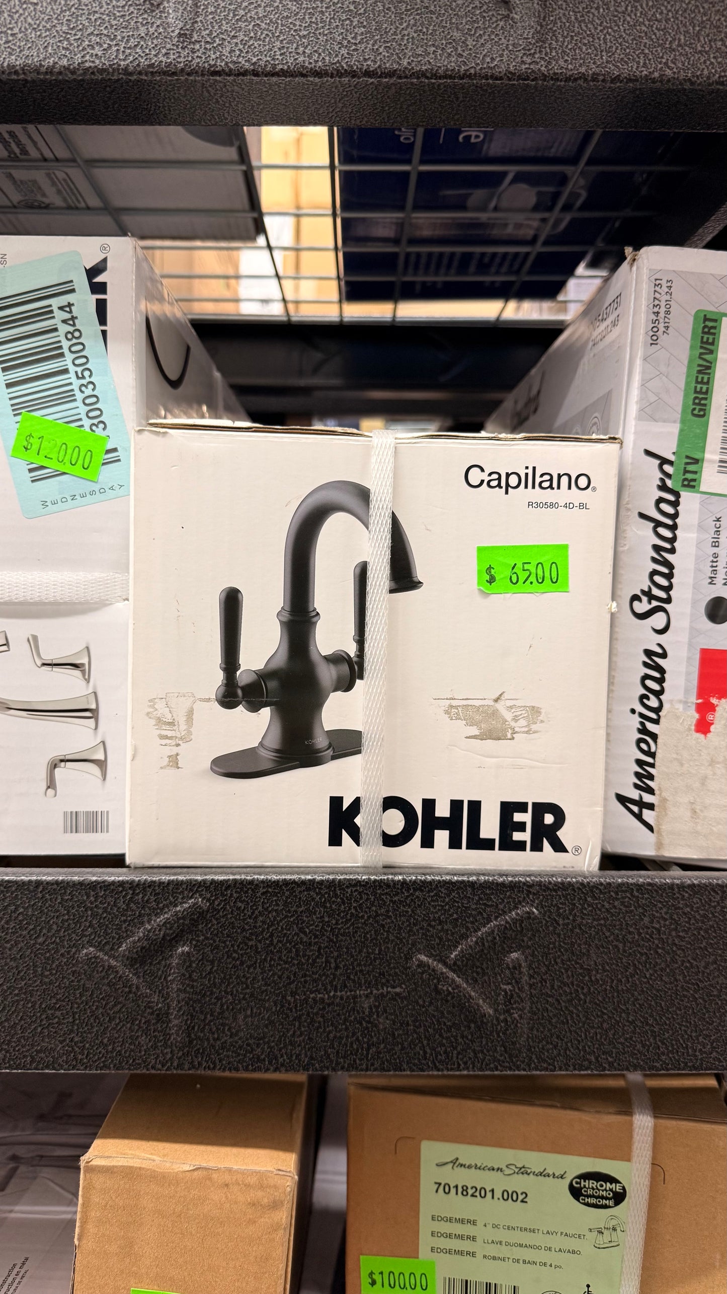 Kohler Capilano Monoblock 4 in. Centerset 2-Handle Bathroom Faucet in Matte Black