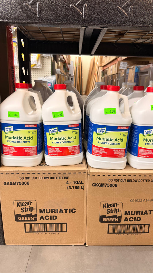 Klean Strip Muriatic Acid Etches Concrete 4 pack