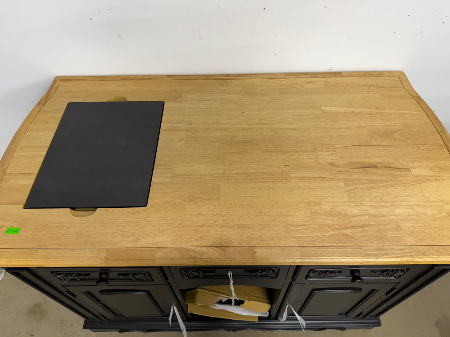 Wooden/Black Kitchen Island *pick up only*