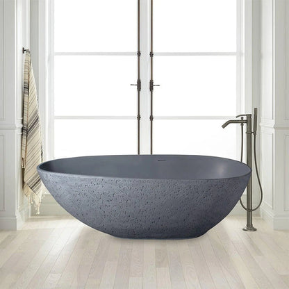 Vanity Art 65" Solid Surface Freestanding Bathtub *pick up only*