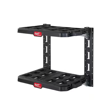 Milwaukee PACKOUT 22.3 in. Black Resin 2 Shelf Racking Kit with Metal Reinforced Frame *Pick up only*