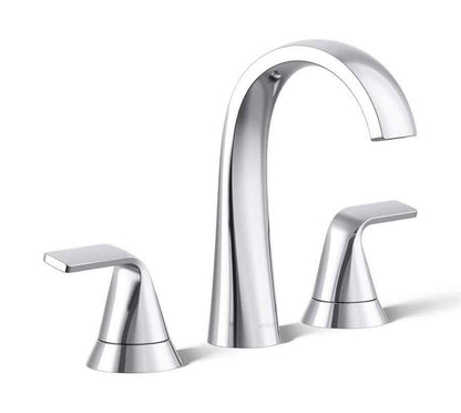 Kohler Sundae 8 in. Widespread Double Handles Bathroom Faucet in Vibrant Brushed Nickel