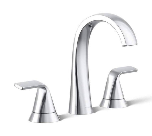 Kohler Sundae 8 in. Widespread Double Handles Bathroom Faucet in Vibrant Brushed Nickel